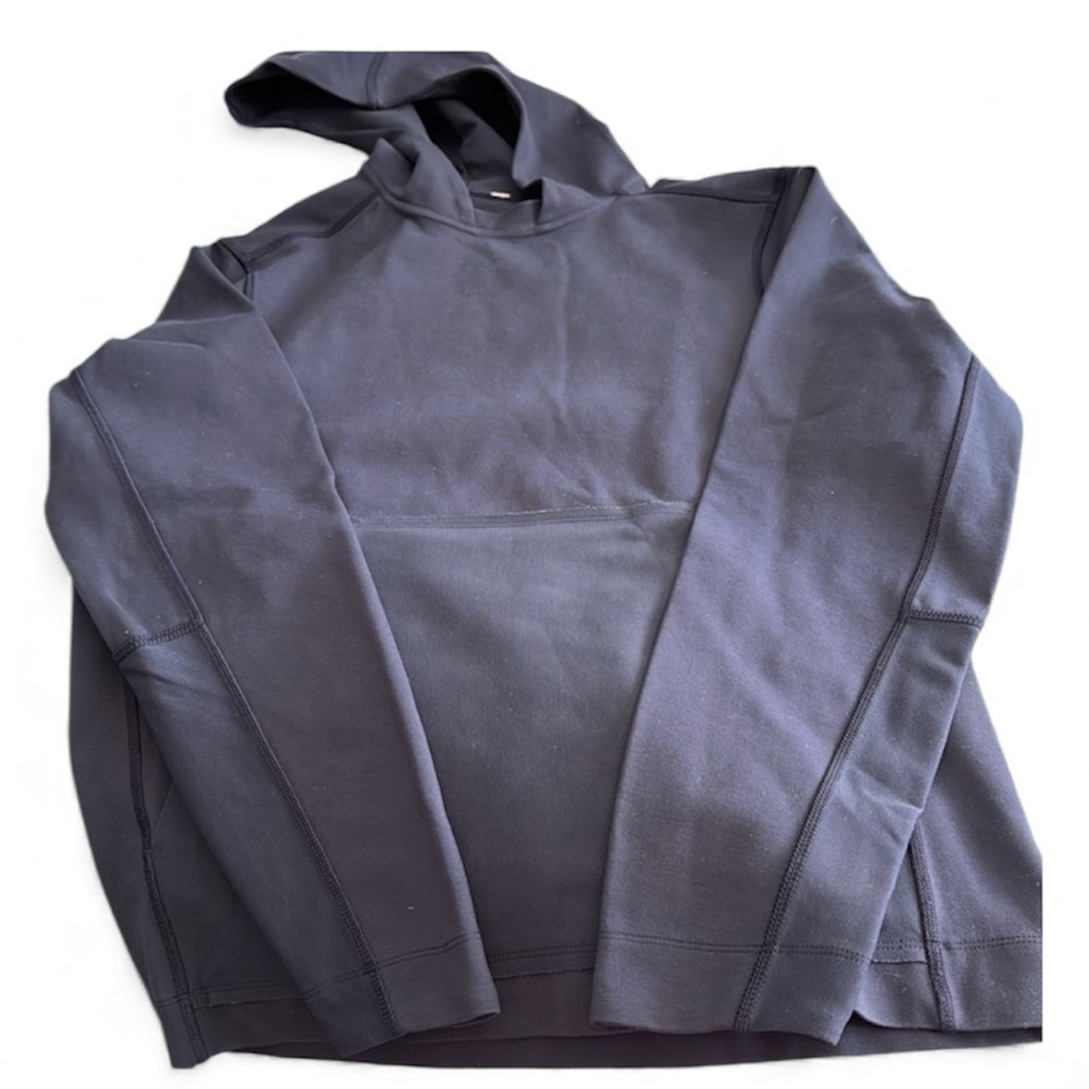 Lululemon Double-Knit Cotton Hoodie ,Navy ,Size M,Casual Large Zip Front Pocket